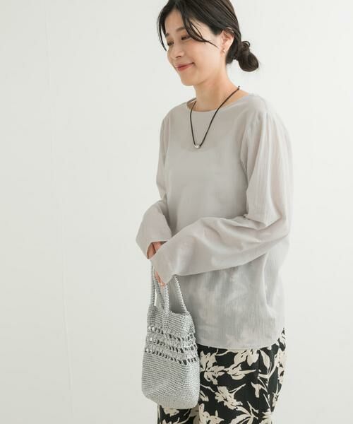 URBAN RESEARCH DOORS / アーバンリサーチ ドアーズ シャツ・ブラウス | コットンシアーTブラウス | 詳細12