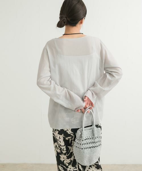 URBAN RESEARCH DOORS / アーバンリサーチ ドアーズ シャツ・ブラウス | コットンシアーTブラウス | 詳細13