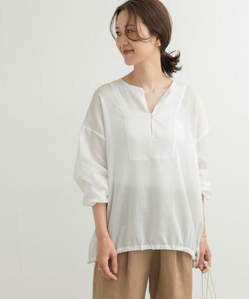URBAN RESEARCH DOORS / アーバンリサーチ ドアーズ チュニック | リネンブレンドドロストチュニック | 詳細1