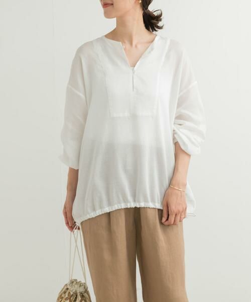 URBAN RESEARCH DOORS / アーバンリサーチ ドアーズ チュニック | リネンブレンドドロストチュニック | 詳細4
