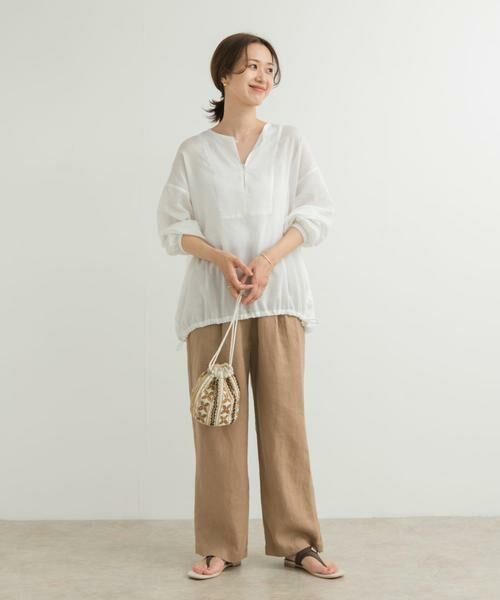 URBAN RESEARCH DOORS / アーバンリサーチ ドアーズ チュニック | リネンブレンドドロストチュニック | 詳細6