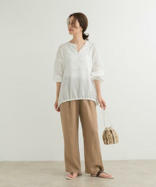 URBAN RESEARCH DOORS / アーバンリサーチ ドアーズ チュニック | リネンブレンドドロストチュニック | 詳細7