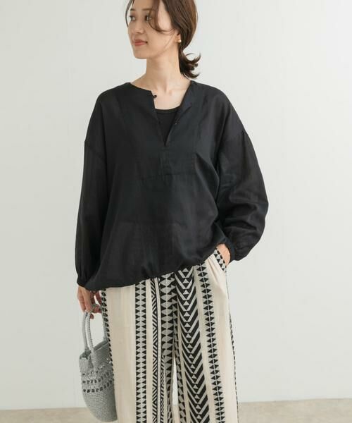 URBAN RESEARCH DOORS / アーバンリサーチ ドアーズ チュニック | リネンブレンドドロストチュニック | 詳細13
