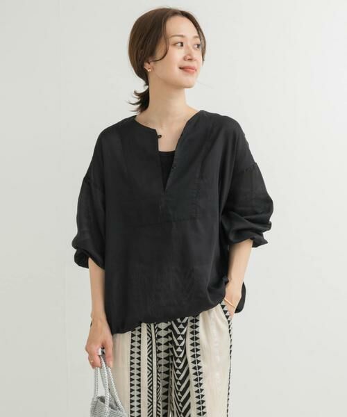 URBAN RESEARCH DOORS / アーバンリサーチ ドアーズ チュニック | リネンブレンドドロストチュニック | 詳細14