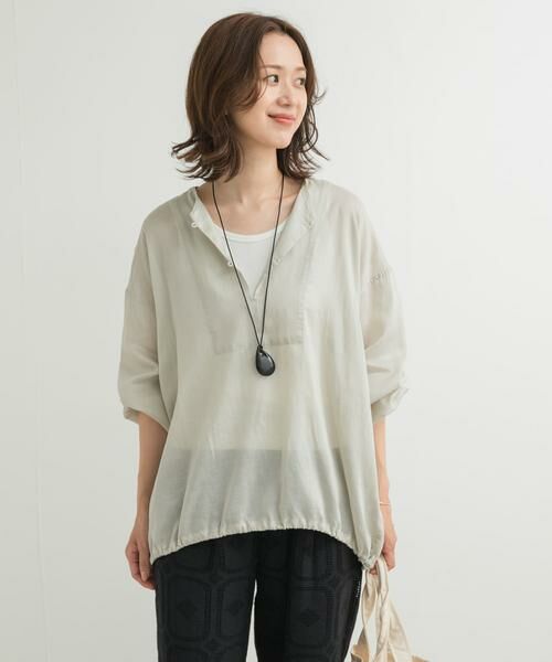 URBAN RESEARCH DOORS / アーバンリサーチ ドアーズ チュニック | リネンブレンドドロストチュニック | 詳細28