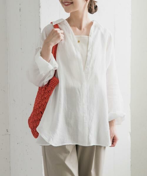 URBAN RESEARCH DOORS / アーバンリサーチ ドアーズ シャツ・ブラウス | ラミー混ルーズシャツ | 詳細21