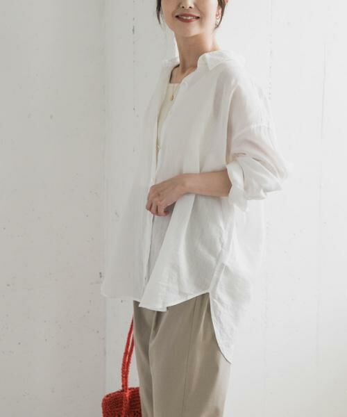 URBAN RESEARCH DOORS / アーバンリサーチ ドアーズ シャツ・ブラウス | ラミー混ルーズシャツ | 詳細22