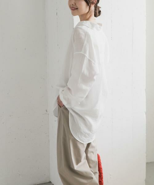URBAN RESEARCH DOORS / アーバンリサーチ ドアーズ シャツ・ブラウス | ラミー混ルーズシャツ | 詳細23