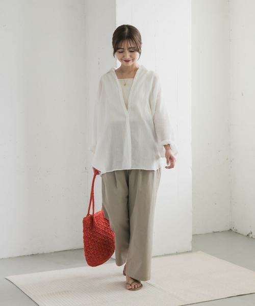 URBAN RESEARCH DOORS / アーバンリサーチ ドアーズ シャツ・ブラウス | ラミー混ルーズシャツ | 詳細26