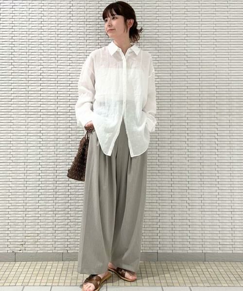 URBAN RESEARCH DOORS / アーバンリサーチ ドアーズ シャツ・ブラウス | ラミー混ルーズシャツ | 詳細28
