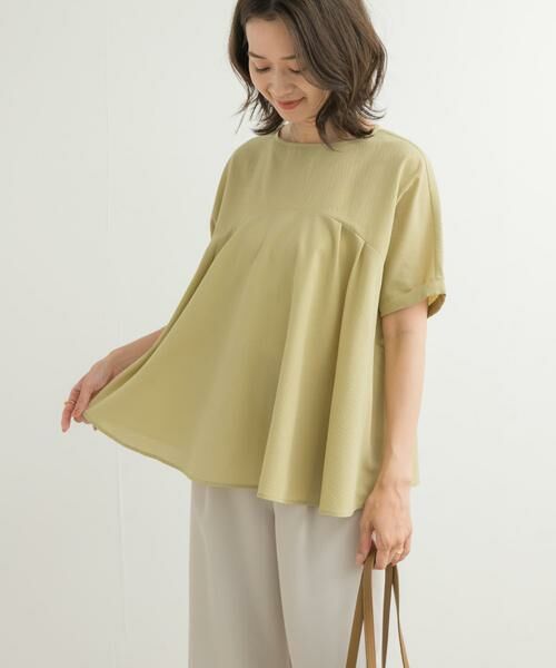 URBAN RESEARCH DOORS / アーバンリサーチ ドアーズ Tシャツ | フレア切替えブラウス | 詳細1