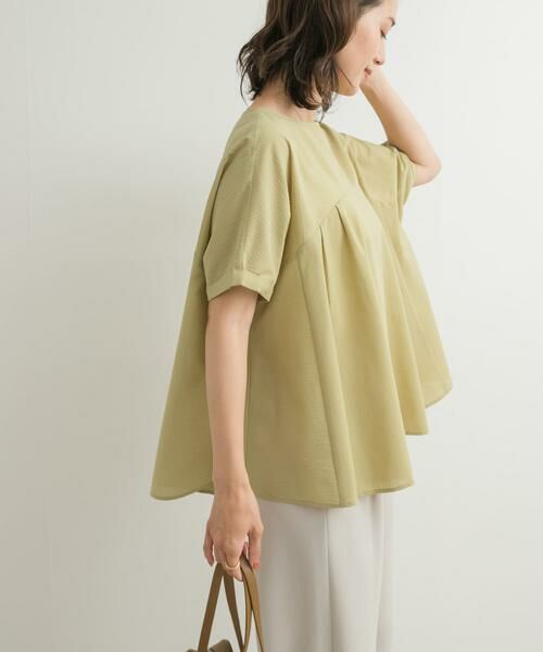 URBAN RESEARCH DOORS / アーバンリサーチ ドアーズ Tシャツ | フレア切替えブラウス | 詳細4