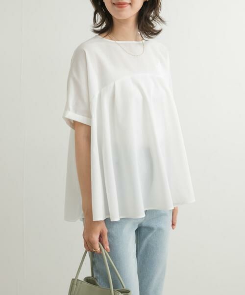 URBAN RESEARCH DOORS / アーバンリサーチ ドアーズ Tシャツ | フレア切替えブラウス | 詳細24