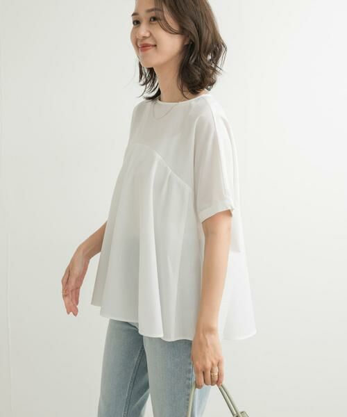 URBAN RESEARCH DOORS / アーバンリサーチ ドアーズ Tシャツ | フレア切替えブラウス | 詳細25