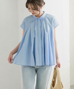 URBAN RESEARCH DOORS / アーバンリサーチ ドアーズ シャツ・ブラウス | ストライプリボンフレアフレンチブラウス