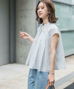 URBAN RESEARCH DOORS / アーバンリサーチ ドアーズ シャツ・ブラウス | ストライプリボンフレアフレンチブラウス