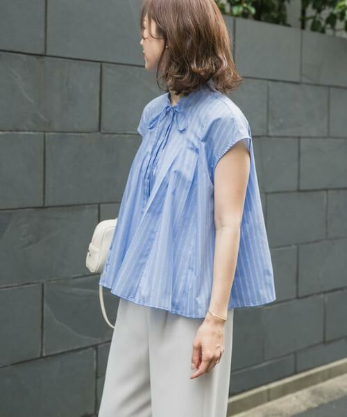URBAN RESEARCH DOORS / アーバンリサーチ ドアーズ シャツ・ブラウス | ストライプリボンフレアフレンチブラウス | 詳細11