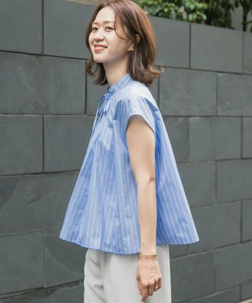 URBAN RESEARCH DOORS / アーバンリサーチ ドアーズ シャツ・ブラウス | ストライプリボンフレアフレンチブラウス | 詳細12