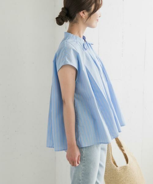URBAN RESEARCH DOORS / アーバンリサーチ ドアーズ シャツ・ブラウス | ストライプリボンフレアフレンチブラウス | 詳細4