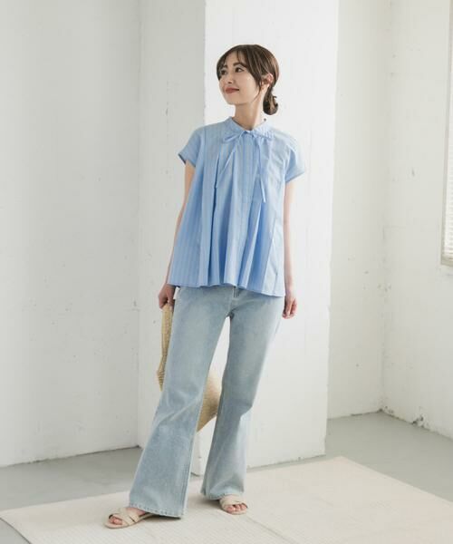 URBAN RESEARCH DOORS / アーバンリサーチ ドアーズ シャツ・ブラウス | ストライプリボンフレアフレンチブラウス | 詳細5