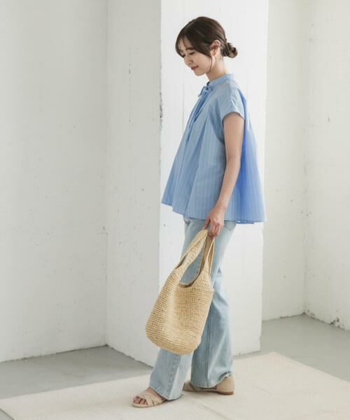 URBAN RESEARCH DOORS / アーバンリサーチ ドアーズ シャツ・ブラウス | ストライプリボンフレアフレンチブラウス | 詳細6