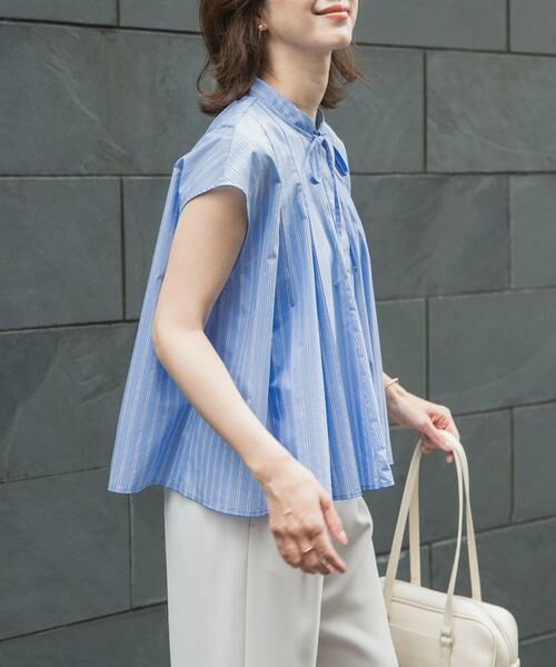 URBAN RESEARCH DOORS / アーバンリサーチ ドアーズ シャツ・ブラウス | ストライプリボンフレアフレンチブラウス | 詳細7