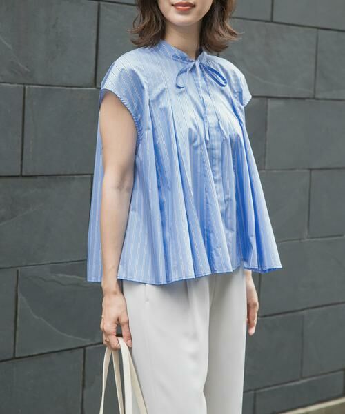 URBAN RESEARCH DOORS / アーバンリサーチ ドアーズ シャツ・ブラウス | ストライプリボンフレアフレンチブラウス | 詳細8