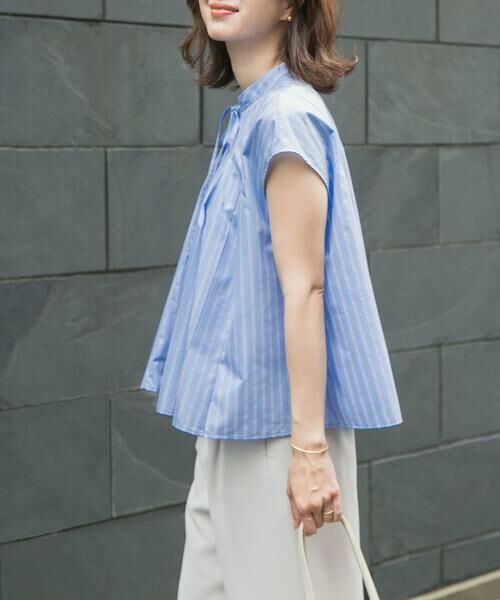 URBAN RESEARCH DOORS / アーバンリサーチ ドアーズ シャツ・ブラウス | ストライプリボンフレアフレンチブラウス | 詳細9