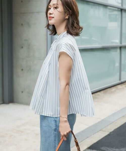 URBAN RESEARCH DOORS / アーバンリサーチ ドアーズ シャツ・ブラウス | ストライプリボンフレアフレンチブラウス | 詳細19