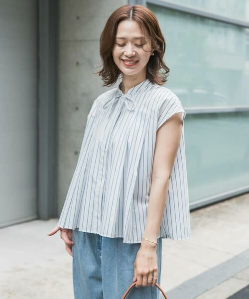 URBAN RESEARCH DOORS / アーバンリサーチ ドアーズ シャツ・ブラウス | ストライプリボンフレアフレンチブラウス | 詳細22