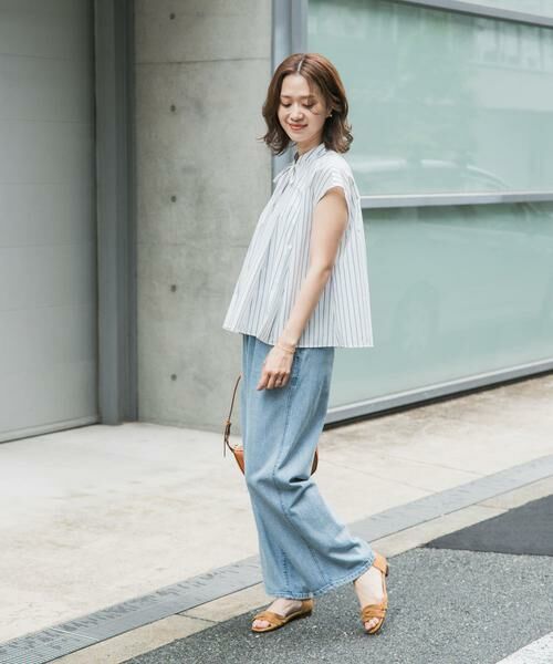 URBAN RESEARCH DOORS / アーバンリサーチ ドアーズ シャツ・ブラウス | ストライプリボンフレアフレンチブラウス | 詳細25