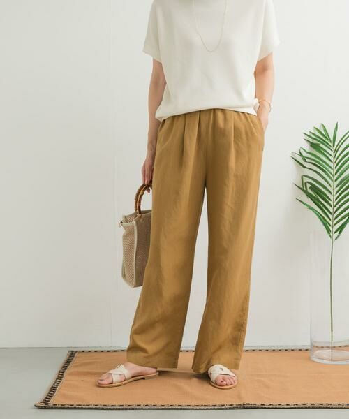 URBAN RESEARCH DOORS / アーバンリサーチ ドアーズ その他パンツ | リネン混イージーパンツ | 詳細1