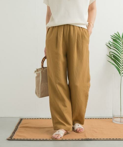 URBAN RESEARCH DOORS / アーバンリサーチ ドアーズ その他パンツ | リネン混イージーパンツ | 詳細2