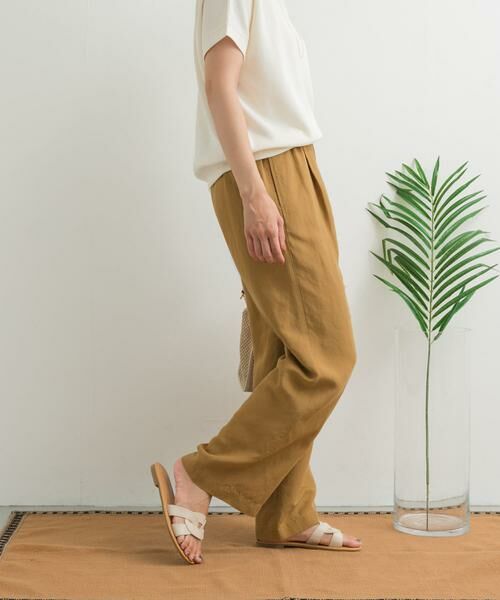 URBAN RESEARCH DOORS / アーバンリサーチ ドアーズ その他パンツ | リネン混イージーパンツ | 詳細5
