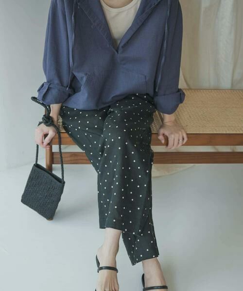 URBAN RESEARCH DOORS / アーバンリサーチ ドアーズ その他パンツ | リネンレーヨンドットイージーパンツ | 詳細1