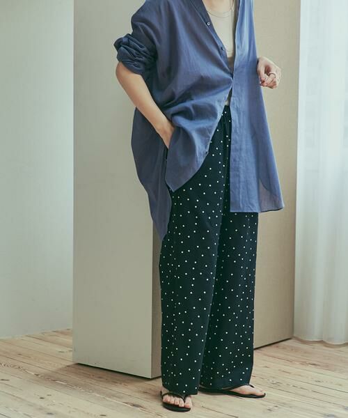 URBAN RESEARCH DOORS / アーバンリサーチ ドアーズ その他パンツ | リネンレーヨンドットイージーパンツ | 詳細3