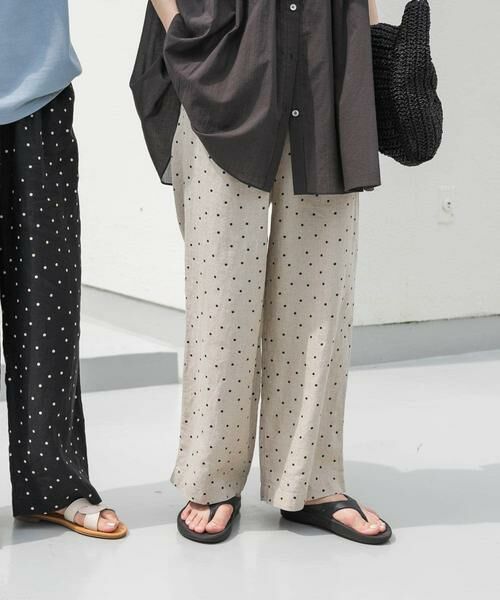 URBAN RESEARCH DOORS / アーバンリサーチ ドアーズ その他パンツ | リネンレーヨンドットイージーパンツ | 詳細19