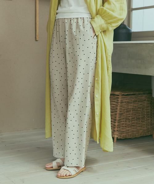 URBAN RESEARCH DOORS / アーバンリサーチ ドアーズ その他パンツ | リネンレーヨンドットイージーパンツ | 詳細23