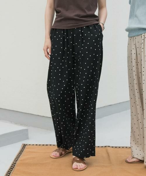 URBAN RESEARCH DOORS / アーバンリサーチ ドアーズ その他パンツ | リネンレーヨンドットイージーパンツ | 詳細2