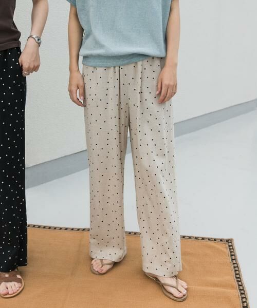 URBAN RESEARCH DOORS / アーバンリサーチ ドアーズ その他パンツ | リネンレーヨンドットイージーパンツ | 詳細18