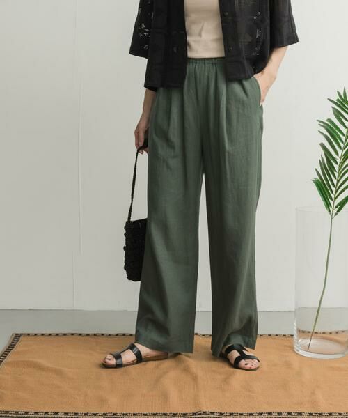 URBAN RESEARCH DOORS / アーバンリサーチ ドアーズ その他パンツ | リネンレーヨンイージーパンツ | 詳細2