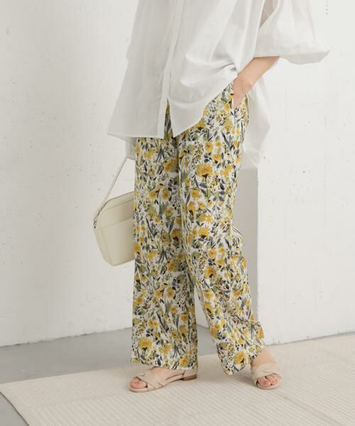 URBAN RESEARCH DOORS / アーバンリサーチ ドアーズ その他パンツ | 『イージーケア/接触冷感』フラワープリントイージーパンツ | 詳細11