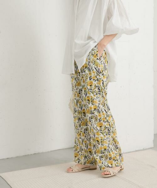 URBAN RESEARCH DOORS / アーバンリサーチ ドアーズ その他パンツ | 『イージーケア/接触冷感』フラワープリントイージーパンツ | 詳細12