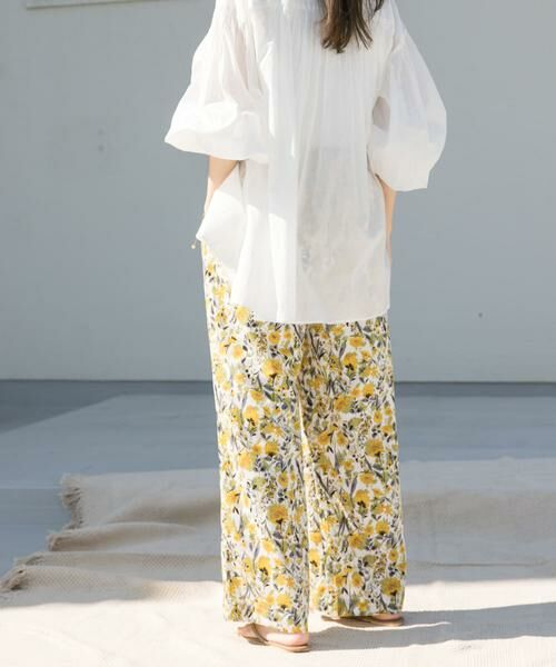URBAN RESEARCH DOORS / アーバンリサーチ ドアーズ その他パンツ | 『イージーケア/接触冷感』フラワープリントイージーパンツ | 詳細2