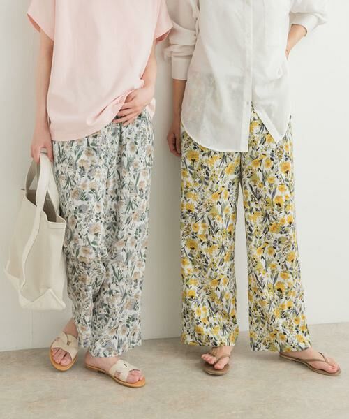 URBAN RESEARCH DOORS / アーバンリサーチ ドアーズ その他パンツ | 『イージーケア/接触冷感』フラワープリントイージーパンツ | 詳細24