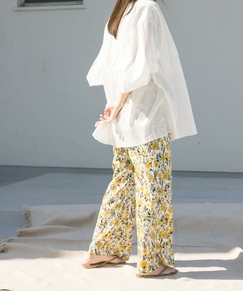 URBAN RESEARCH DOORS / アーバンリサーチ ドアーズ その他パンツ | 『イージーケア/接触冷感』フラワープリントイージーパンツ | 詳細3