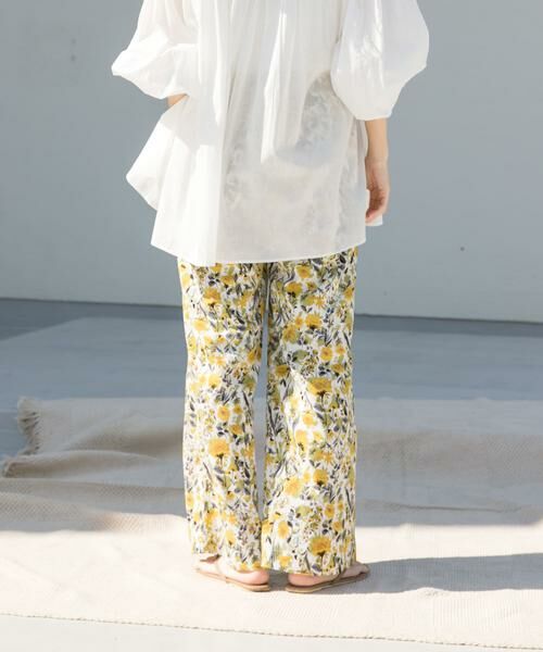 URBAN RESEARCH DOORS / アーバンリサーチ ドアーズ その他パンツ | 『イージーケア/接触冷感』フラワープリントイージーパンツ | 詳細4