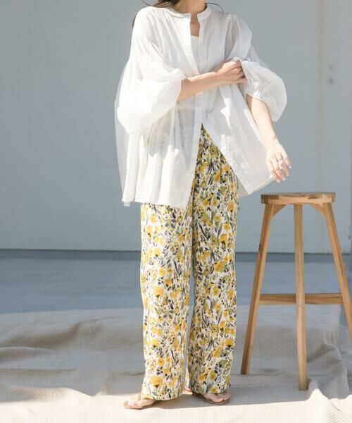 URBAN RESEARCH DOORS / アーバンリサーチ ドアーズ その他パンツ | 『イージーケア/接触冷感』フラワープリントイージーパンツ | 詳細6