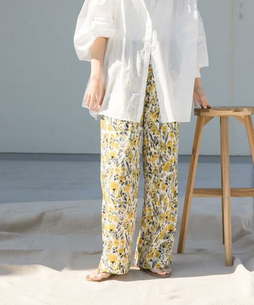 URBAN RESEARCH DOORS / アーバンリサーチ ドアーズ その他パンツ | 『イージーケア/接触冷感』フラワープリントイージーパンツ | 詳細7