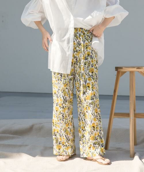 URBAN RESEARCH DOORS / アーバンリサーチ ドアーズ その他パンツ | 『イージーケア/接触冷感』フラワープリントイージーパンツ | 詳細8